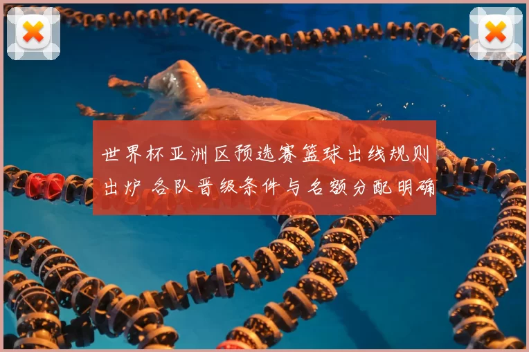 世界杯亚洲区预选赛篮球出线规则出炉 各队晋级条件与名额分配明确